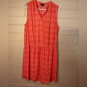 Hilary Radley Red Sleeveless Midi Dress